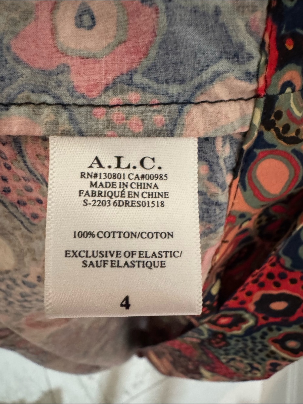 A.L.C. Floral Paisley Maxi Dress in Black and Coral - Picture 4 of 4